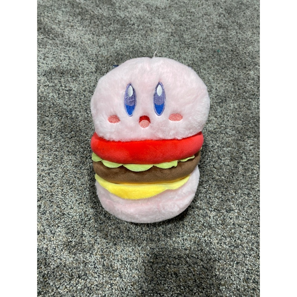 Nintendo Kirby Burger Plush 8 Inch Pink Stuffed Animal Video Game Toy‎